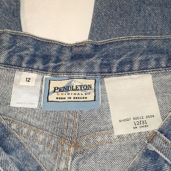 Vintage Super High‎ Waist Pendleton Mom Jeans 12/31 - Picture 4 of 9